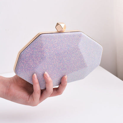 Fashionable Irregular Evening Clutch Bag PU with Pastel Colors
