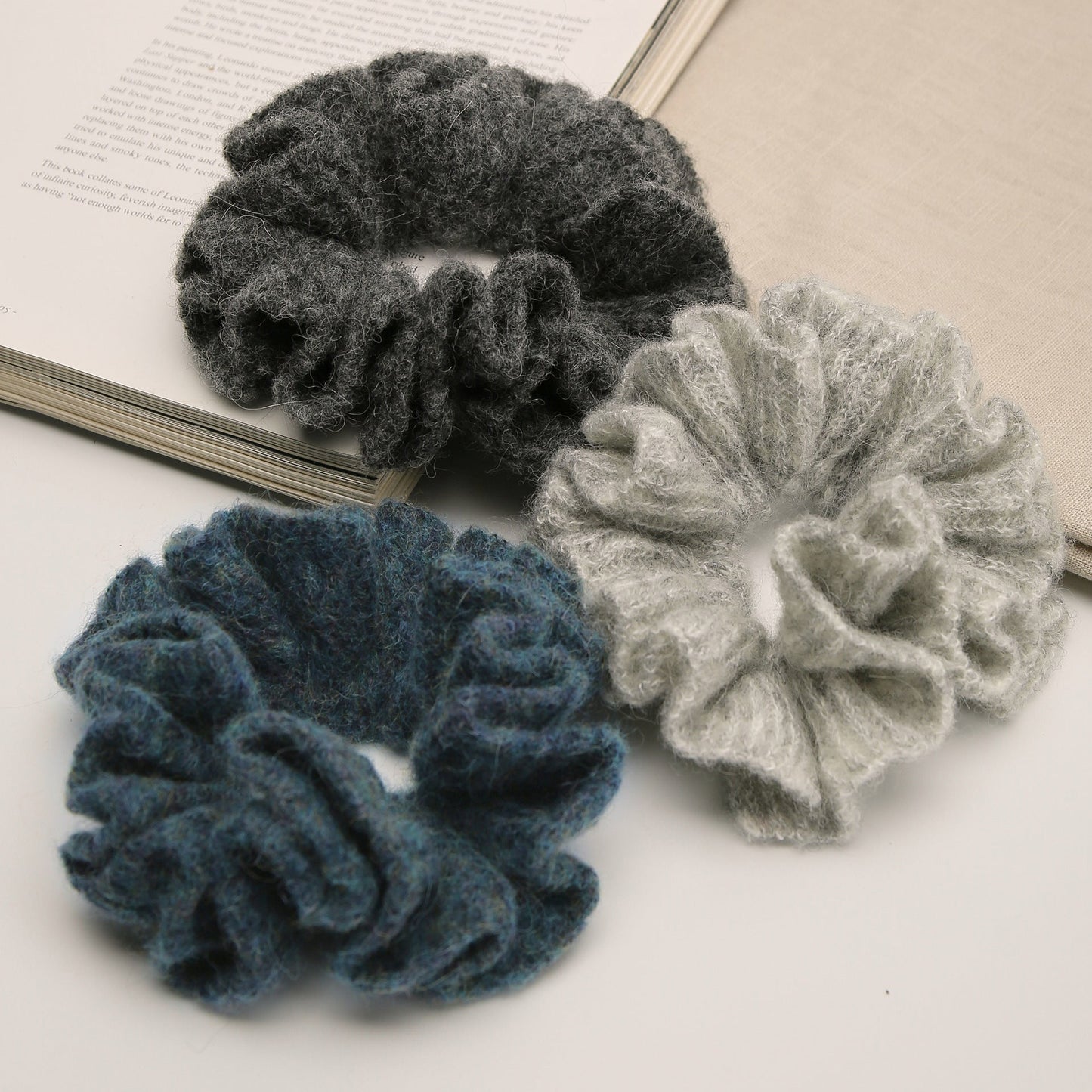 High-Quality Alpaca Wool Soft Hair Ties Oversized Hair Accessories