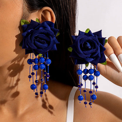 Colorful Butterfly Earrings Floral Design Acrylic Sweet Style