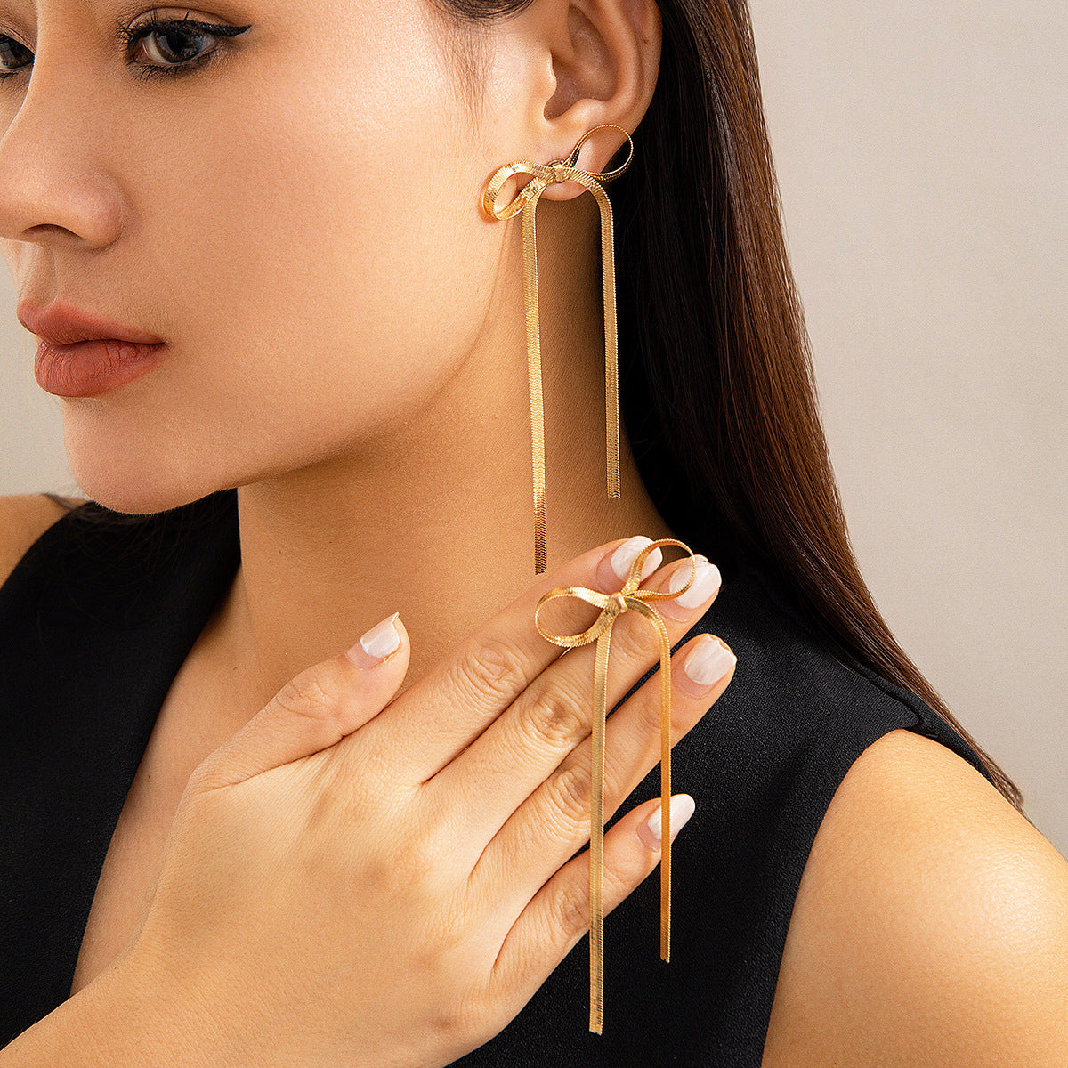 Bow Earring Butterfly Knot Stud Earrings Trendy Metal Design