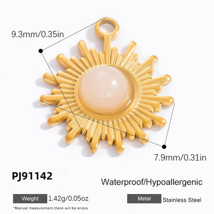 Natural Stone DIY Jewelry Accessories Stainless Steel 18K Gold Necklace Bracelet