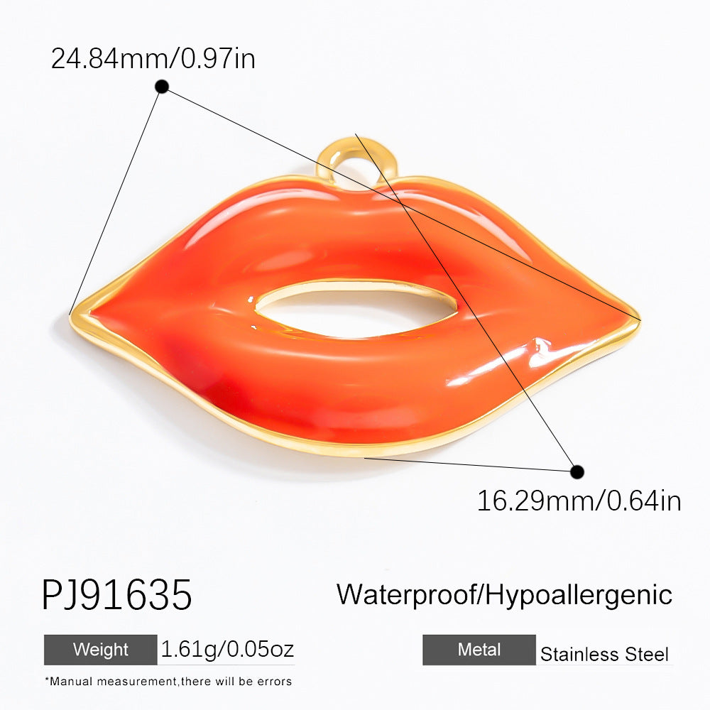 Heart-Shaped 18K Gold Stainless Steel Pendant Necklace