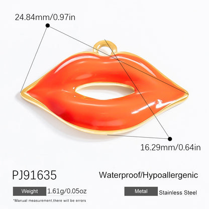 Heart-Shaped 18K Gold Stainless Steel Pendant Necklace