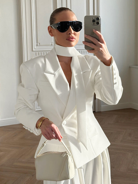 Women’s Tailored Blazer Elegant Casual Jacket