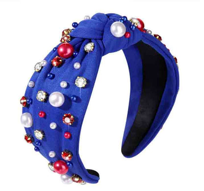 Wide Headband with Pearl Detail for Stylish Women