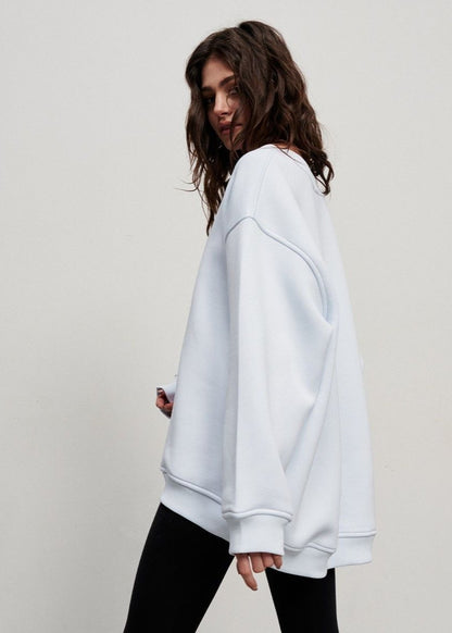 Oversized Cotton Sweatshirt Relaxed Streetwear