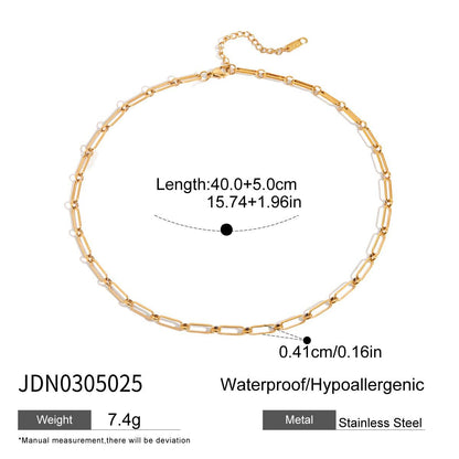 Simple Geometric Gold Plated Choker Necklace