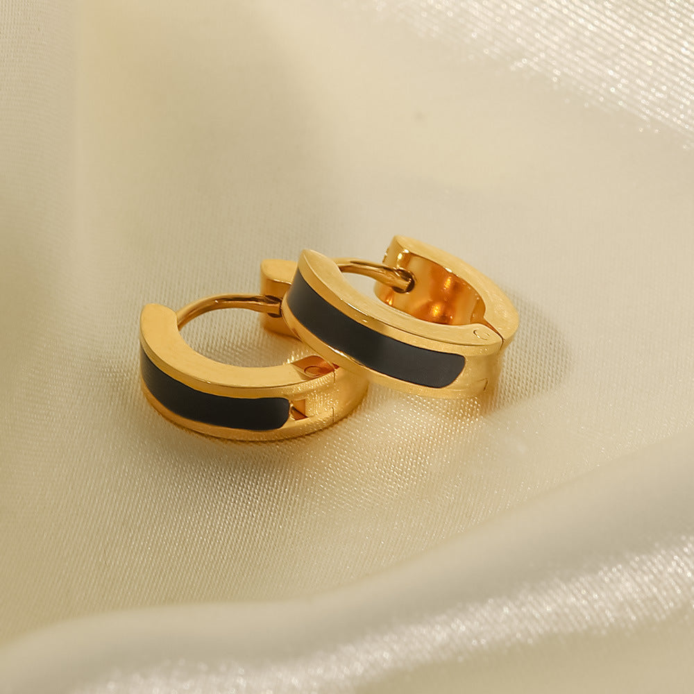 Colorful Simple Circle Hoop Earrings