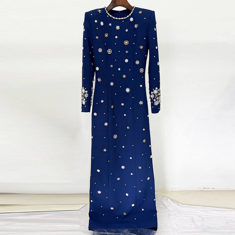 Fashionable Long Dress With Sequin Detailing