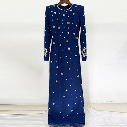 Fashionable Long Dress With Sequin Detailing