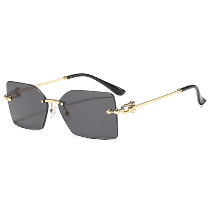 Trendy Stylish Square Metal Sunglasses UV400 Protection