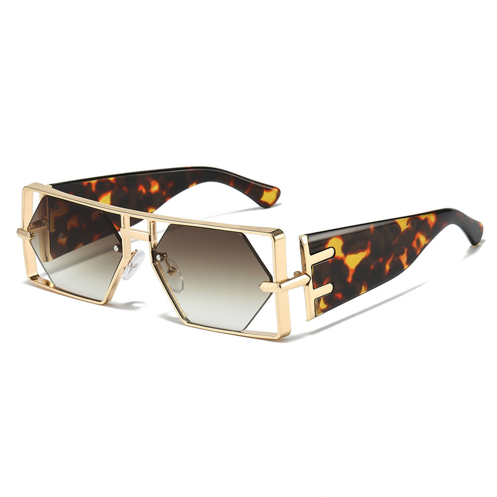 Trendy Hollowed Out Square Sunglasses Stylish Hip Hop Accessories