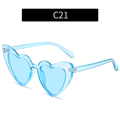 Colorful Heart-Shaped Sunglasses for Family Fun