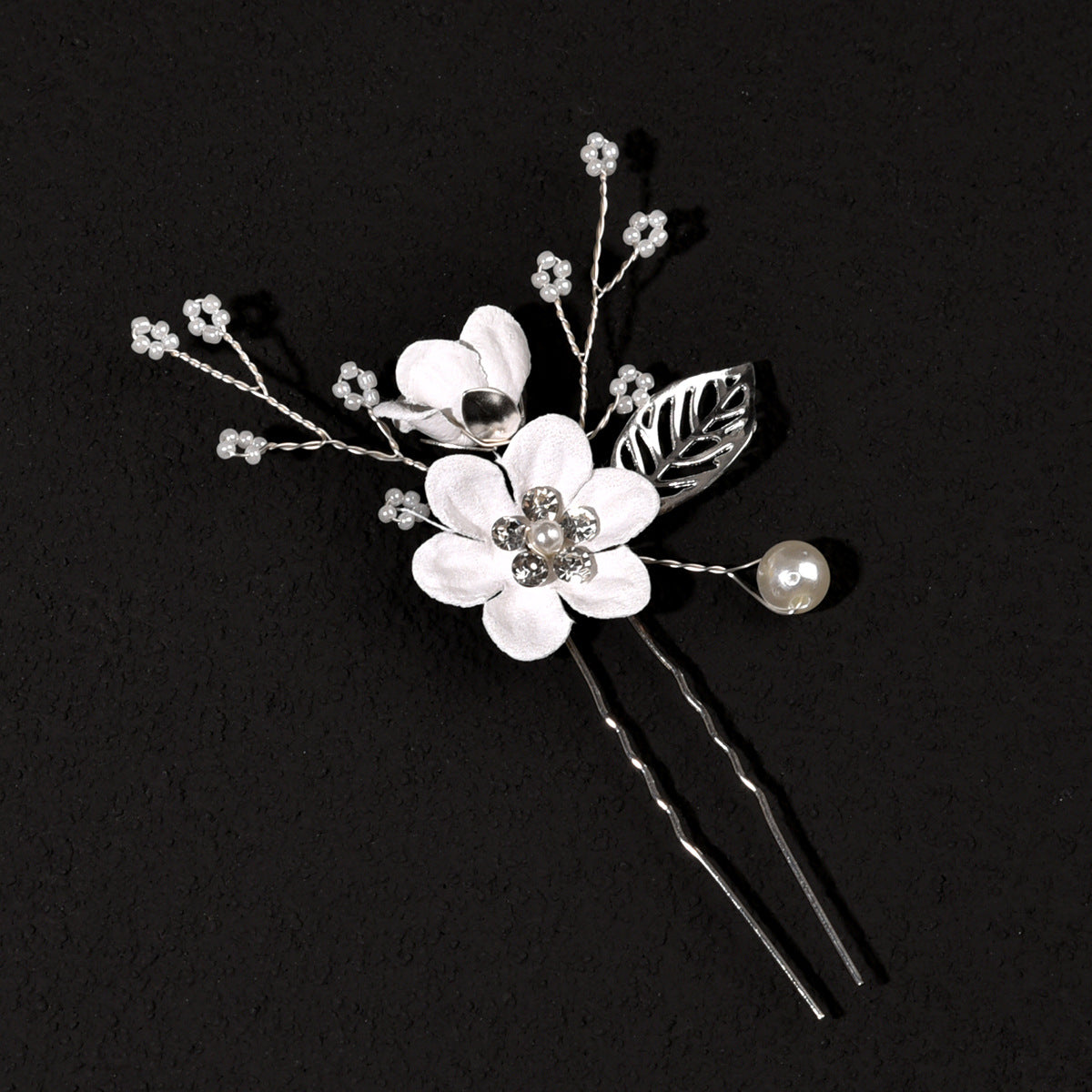 Bridal Floral Hair Accessories Forest Style Blue Flower Hairpin Wedding Hairpiece