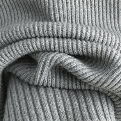 Solid Color Turtleneck Thicken Knit Sweater