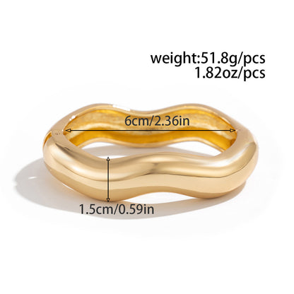 Geometric Metal Cuff Bracelet Bold Design