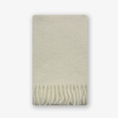Winter Solid Color Thick Tassel Wool Scarf