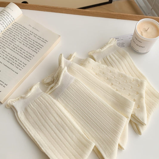Hollow Mesh Summer Thin Striped Cotton Socks