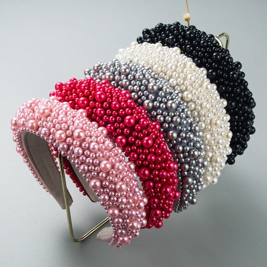 Baroque Pearl Headband Handmade Cute Hair Accessory