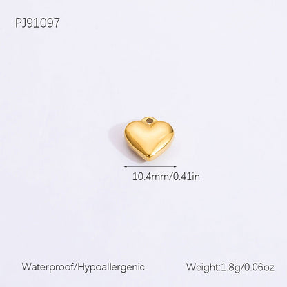 Heart Shaped Ocean Necklace Stainless Steel 18k Gold Pendant