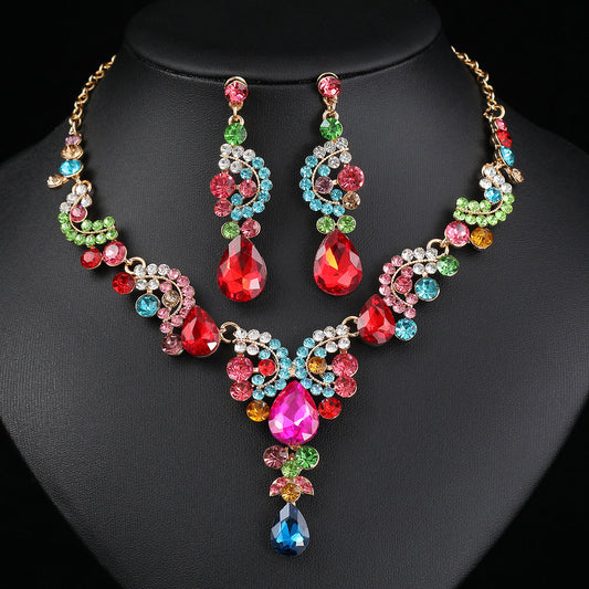 Elegant 3-Piece Necklace and Earring Set for Bride