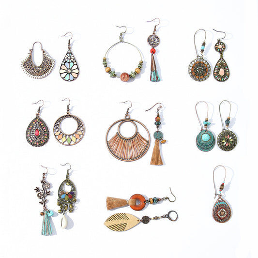 Bohemian Style Vintage Long Tassel Earrings for Women