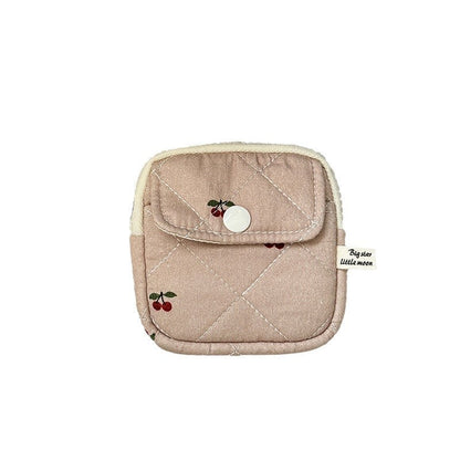 Mini Bluetooth Earphone Organizer Wallet with Floral Design