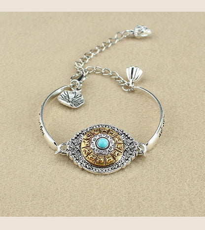 National Style The Eight Trigrams Of Zodiac Sign Rotated The Six Character Mantra Bracelet