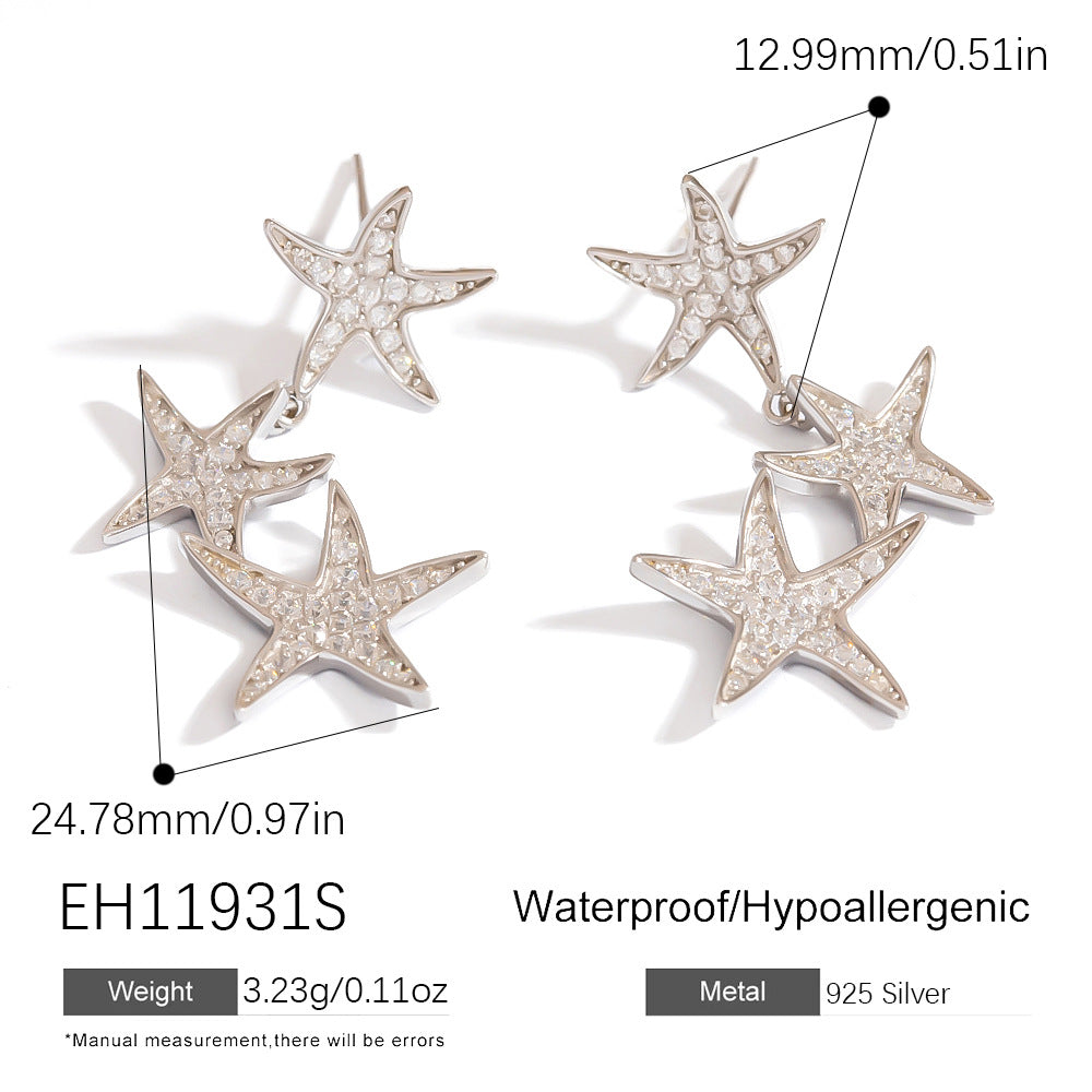 Elegant 925 Silver Pearl Earrings with Geometric Design