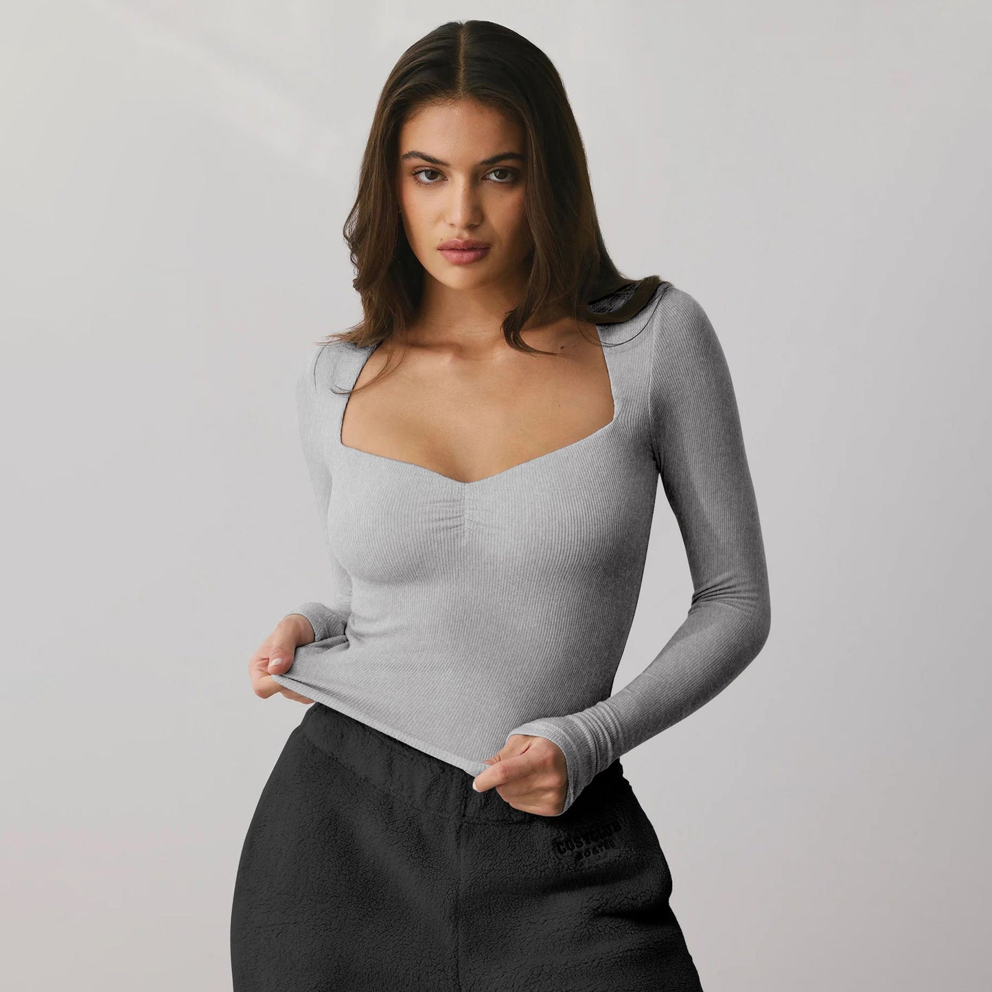 Y2K Fashionable Long Sleeve Bodysuit Sexy T-Shirt