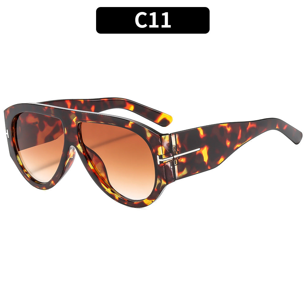 Fashionable Oversized T-Frame Sunglasses for Men and Women