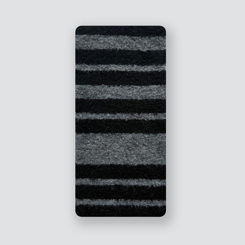 Striped Circle Pattern Knit Scarf Soft Cozy Winter Scarf