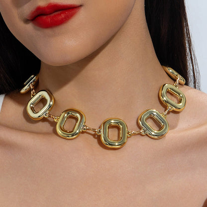 Trendy Ccb Letter Choker Necklace With Handmade Pearl Bow