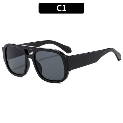 Trendy Wide-Brim Aviator Sunglasses
