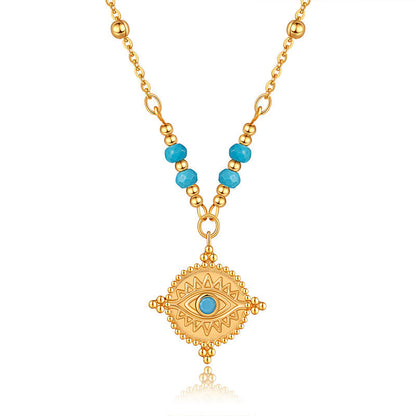 Vintage Eyes Turquoise Necklace
