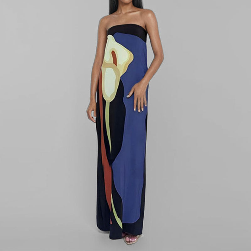 Elegant Floral A-Line Dress for Women