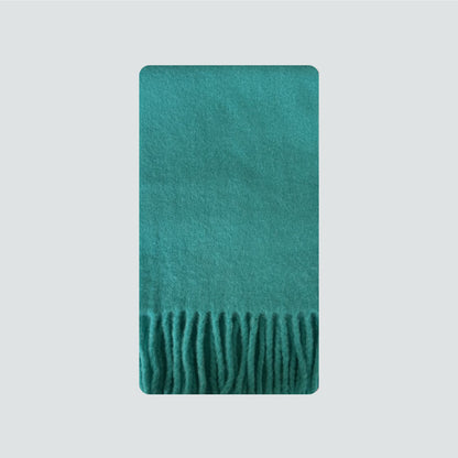 Mint Green Snowbud Pink Wool Blend Scarf For Women