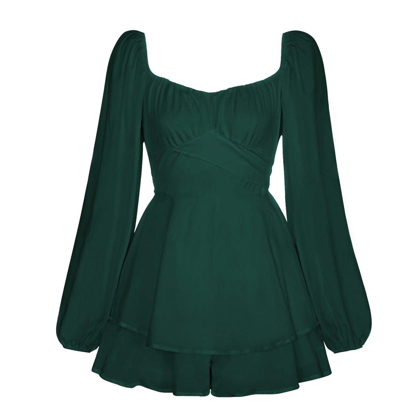 Trendy Women's Jumpsuit With Ruffle Shorts