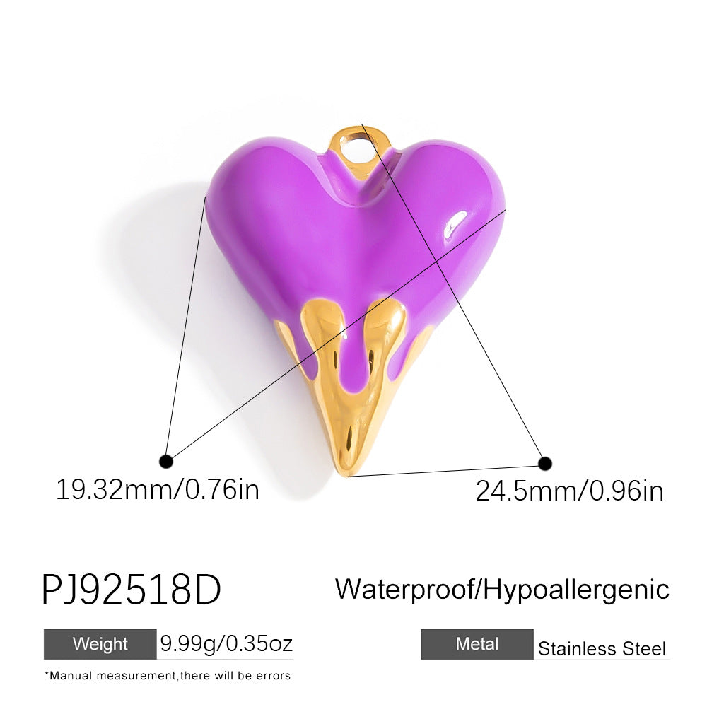 Luxury Heart-Shaped Stainless Steel DIY Jewelry Accessories Bracelet Necklace