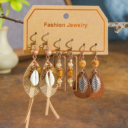 Bohemian Vintage Earring Set Stylish Casual Jewelry