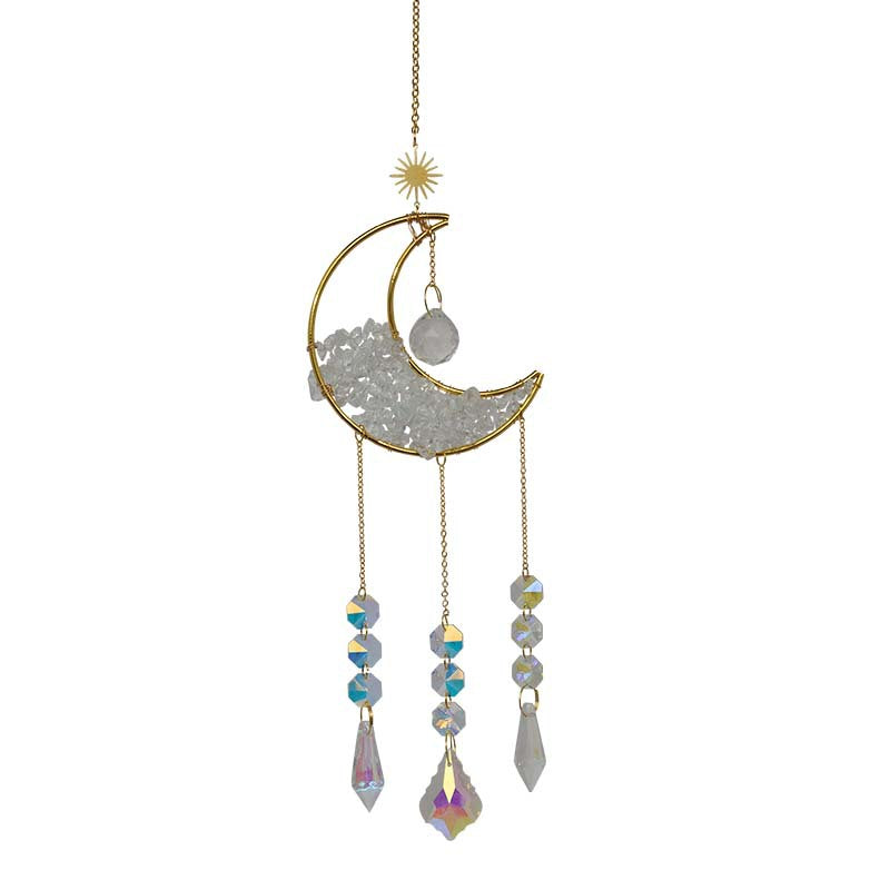 Moon Colorful Hanging Crystal Decoration