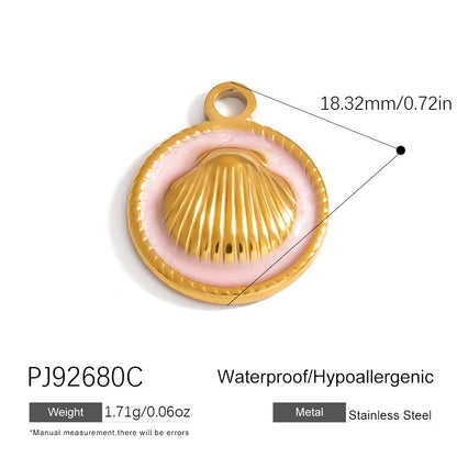 Heart Flower Pendant Accessories 18K Gold Plated Stainless Steel Jewelry