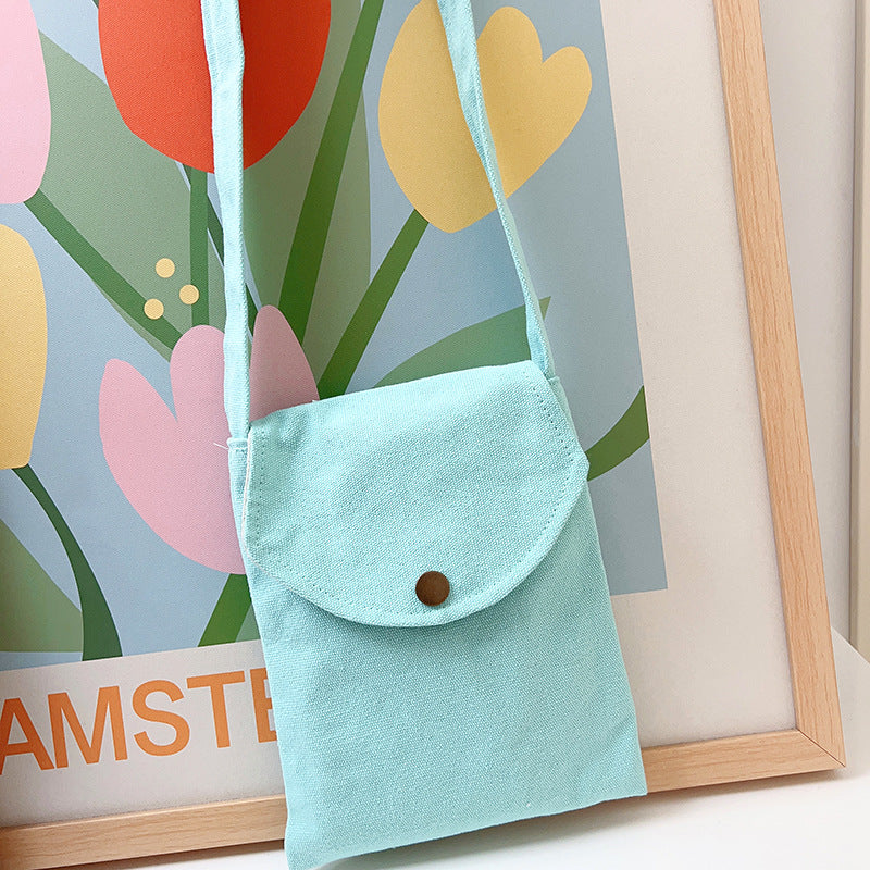 Mini Crossbody Bag for Women Pastel Canvas Casual