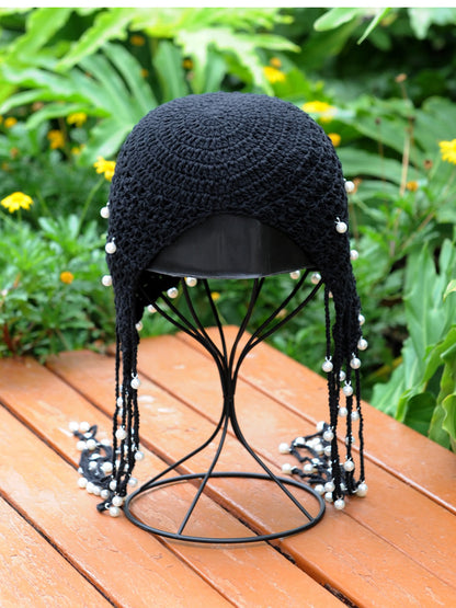 Ethnic Style Embroidered Knitted Hat Women'S Spring And Summer Versatile Ear Protection Hat