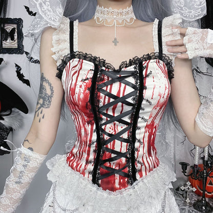 Blood Red Halloween Sexy Cami Top for Women