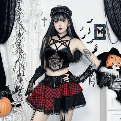 Trendy Plaid Mini Skirt Stylish Casual A-Line Skirt