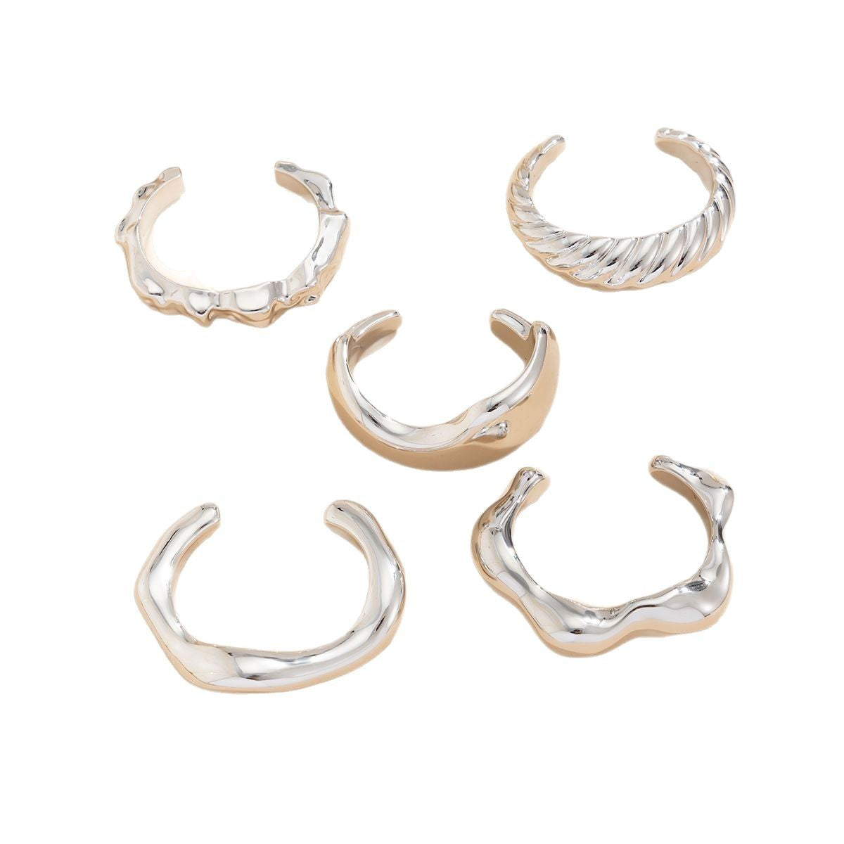 Fashionable Irregular CCB Bracelet Set for Casual Wear