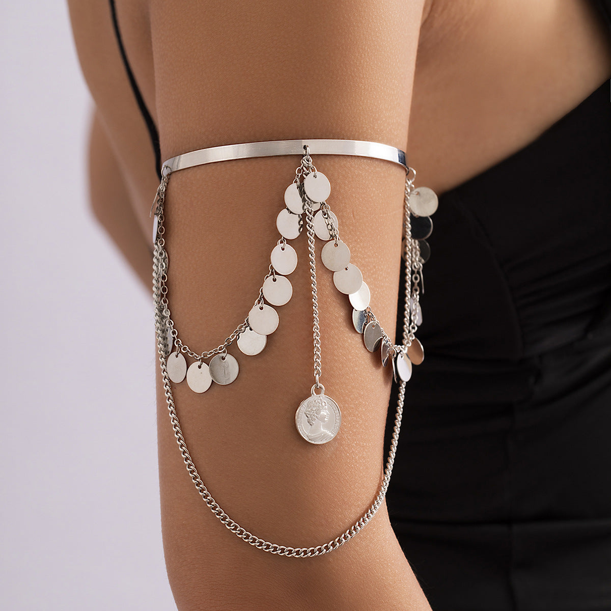 Vintage Punk Tassel Chain Arm Cuff