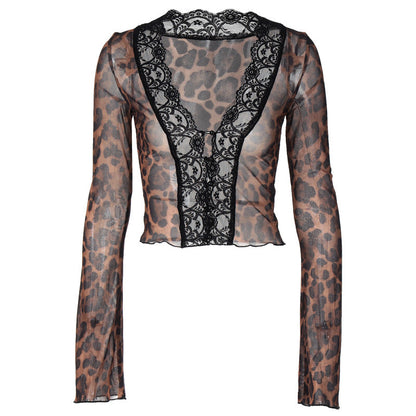 Trendy Floral Lace Cardigan T-Shirt for Women