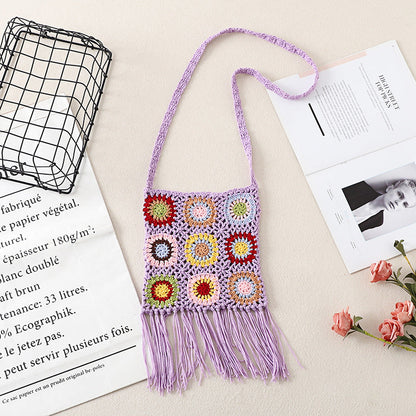 Tassel Handmade Crochet Bag - Exquisite Handcrafted Slingbag